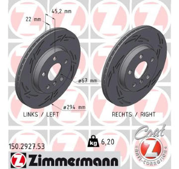 Brzdový kotouč ZIMMERMANN 150.2927.53