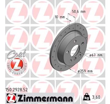 Brzdový kotouč ZIMMERMANN 150.2928.52