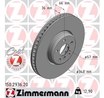 Brzdový kotouč ZIMMERMANN 150.2936.20