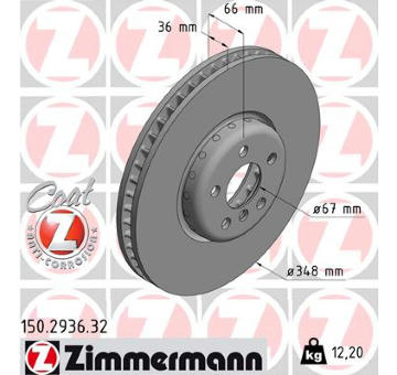 Brzdový kotouč ZIMMERMANN 150.2936.32