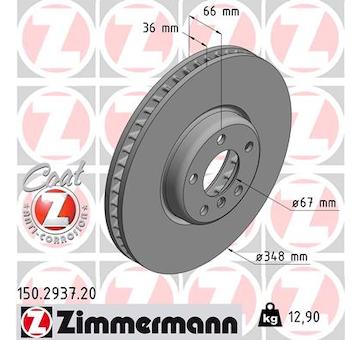 Brzdový kotouč ZIMMERMANN 150.2937.20