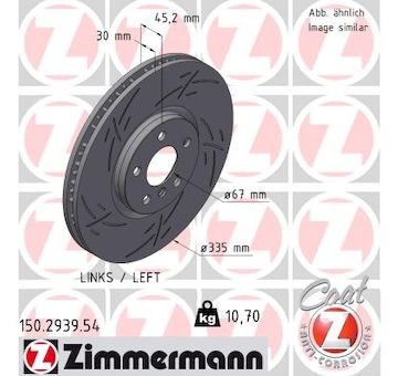 Brzdový kotouč ZIMMERMANN 150.2939.54