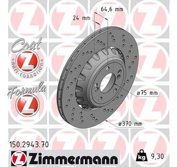 Brzdový kotouč ZIMMERMANN 150.2943.70