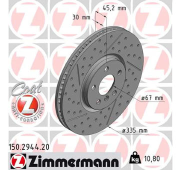 Brzdový kotouč ZIMMERMANN 150.2944.20