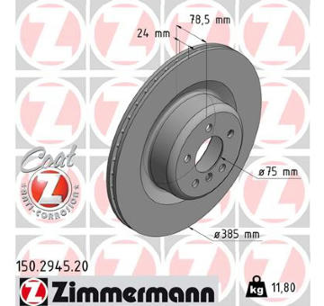 Brzdový kotouč ZIMMERMANN 150.2945.20