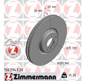 Brzdový kotouč ZIMMERMANN 150.2947.20