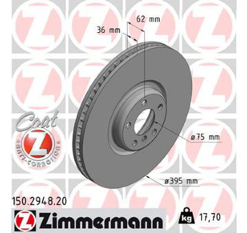 Brzdový kotouč ZIMMERMANN 150.2948.20