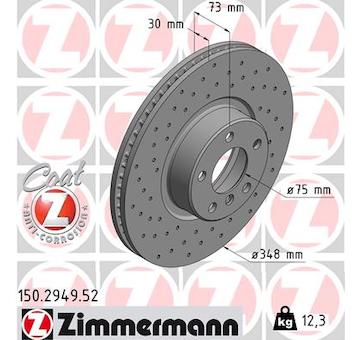 Brzdový kotouč ZIMMERMANN 150.2949.52