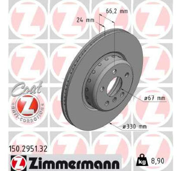 Brzdový kotouč ZIMMERMANN 150.2951.32