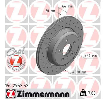 Brzdový kotouč ZIMMERMANN 150.2952.52