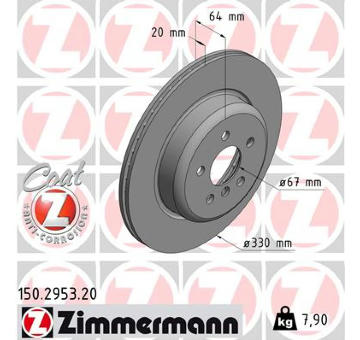 Brzdový kotouč ZIMMERMANN 150.2953.20