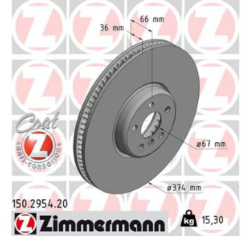 Brzdový kotouč ZIMMERMANN 150.2954.20