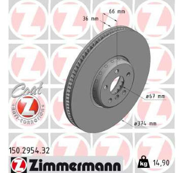 Brzdový kotouč ZIMMERMANN 150.2954.32