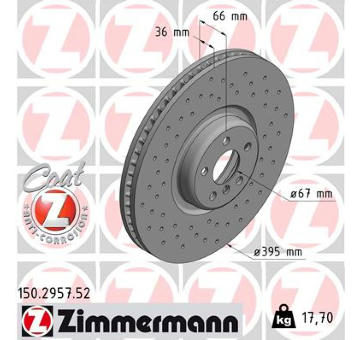 Brzdový kotouč ZIMMERMANN 150.2957.52