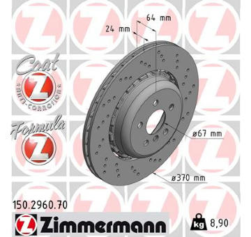 Brzdový kotouč ZIMMERMANN 150.2960.70