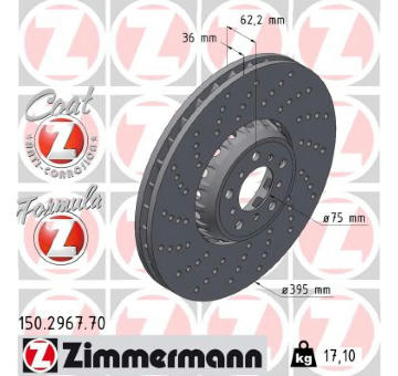 Brzdový kotouč ZIMMERMANN 150.2967.70