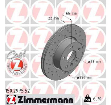 Brzdový kotouč ZIMMERMANN 150.2975.52