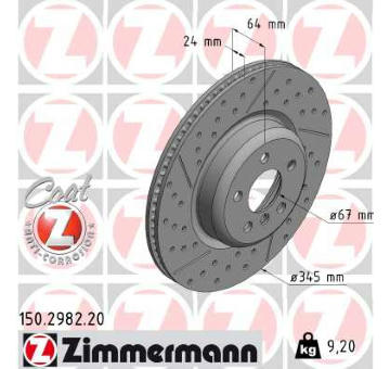 Brzdový kotouč ZIMMERMANN 150.2982.20