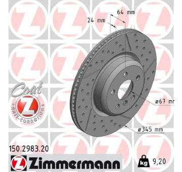 Brzdový kotouč ZIMMERMANN 150.2983.20