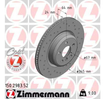 Brzdový kotouč ZIMMERMANN 150.2983.52