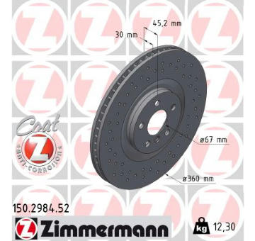 Brzdový kotúč ZIMMERMANN 150.2984.52