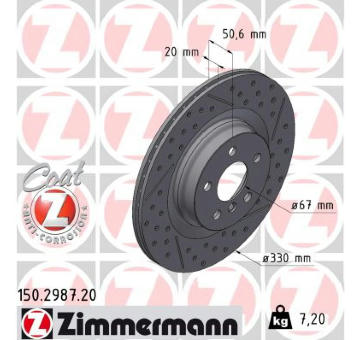 Brzdový kotouč ZIMMERMANN 150.2987.20