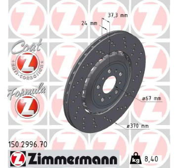 Brzdový kotouč ZIMMERMANN 150.2996.70