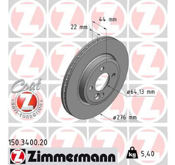 Brzdový kotouč ZIMMERMANN 150.3400.20