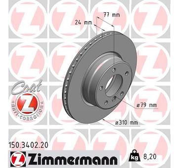 Brzdový kotouč ZIMMERMANN 150.3402.20