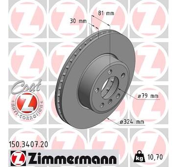 Brzdový kotouč ZIMMERMANN 150.3407.20