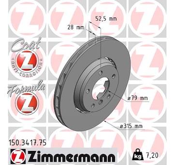 Brzdový kotouč ZIMMERMANN 150.3417.75