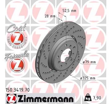 Brzdový kotouč ZIMMERMANN 150.3419.70