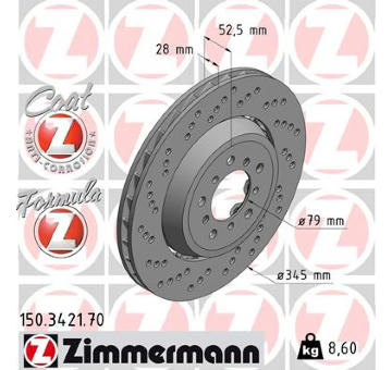 Brzdový kotouč ZIMMERMANN 150.3421.70