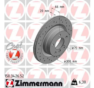 Brzdový kotouč ZIMMERMANN 150.3426.52