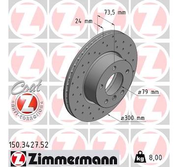 Brzdový kotouč ZIMMERMANN 150.3427.52