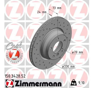 Brzdový kotouč ZIMMERMANN 150.3428.52