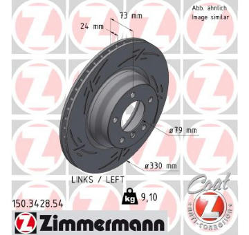 Brzdový kotouč ZIMMERMANN 150.3428.54