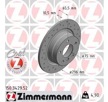 Brzdový kotouč ZIMMERMANN 150.3429.52