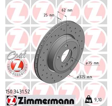 Brzdový kotouč ZIMMERMANN 150.3431.52