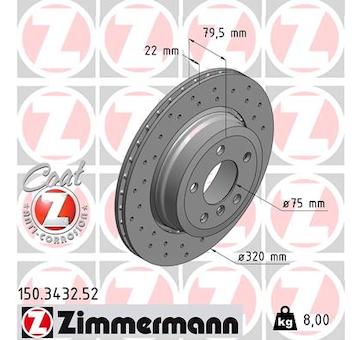 Brzdový kotouč ZIMMERMANN 150.3432.52