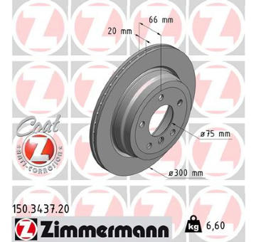 Brzdový kotouč ZIMMERMANN 150.3437.20