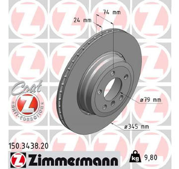 Brzdový kotouč ZIMMERMANN 150.3438.20