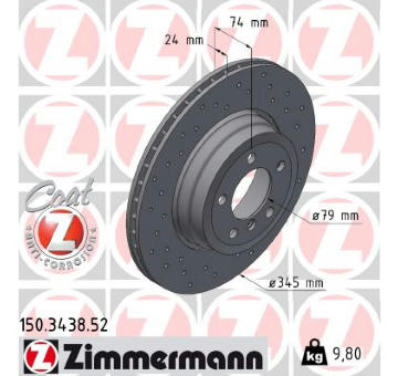 Brzdový kotouč ZIMMERMANN 150.3438.52