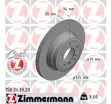 Brzdový kotouč ZIMMERMANN 150.3439.20