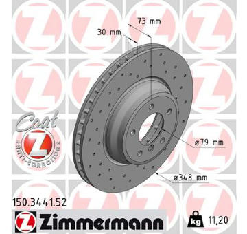 Brzdový kotouč ZIMMERMANN 150.3441.52