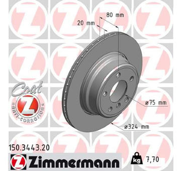 Brzdový kotouč ZIMMERMANN 150.3443.20