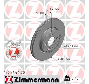 Brzdový kotouč ZIMMERMANN 150.3444.20