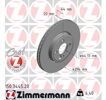 Brzdový kotouč ZIMMERMANN 150.3445.20