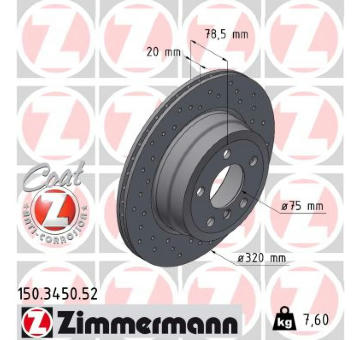 Brzdový kotouč ZIMMERMANN 150.3450.52