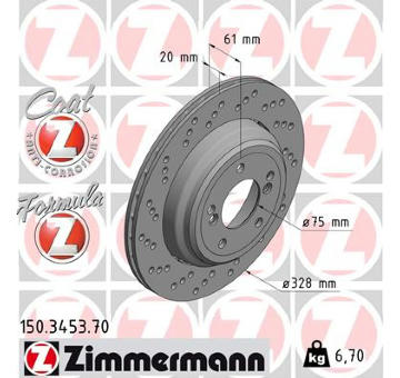 Brzdový kotouč ZIMMERMANN 150.3453.70